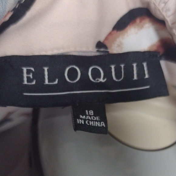 Eloquii Black and Brown Blouse, Office, Formal,Elegant. - Picture 2 of 16